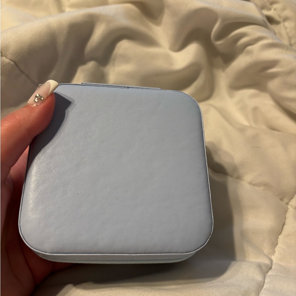 Light Blue Square jewelry Case